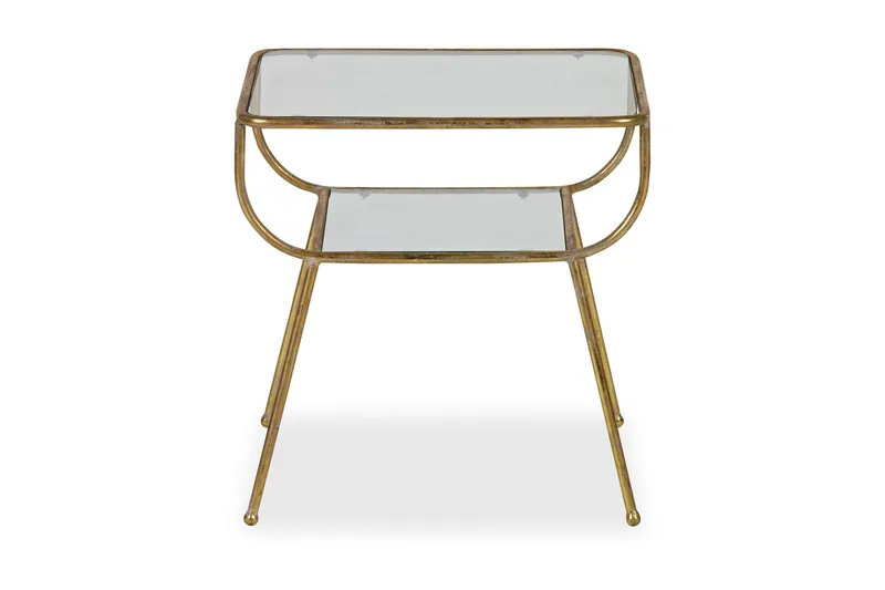 Callista Sidebord 47 cm, Antikk Messing/Glass