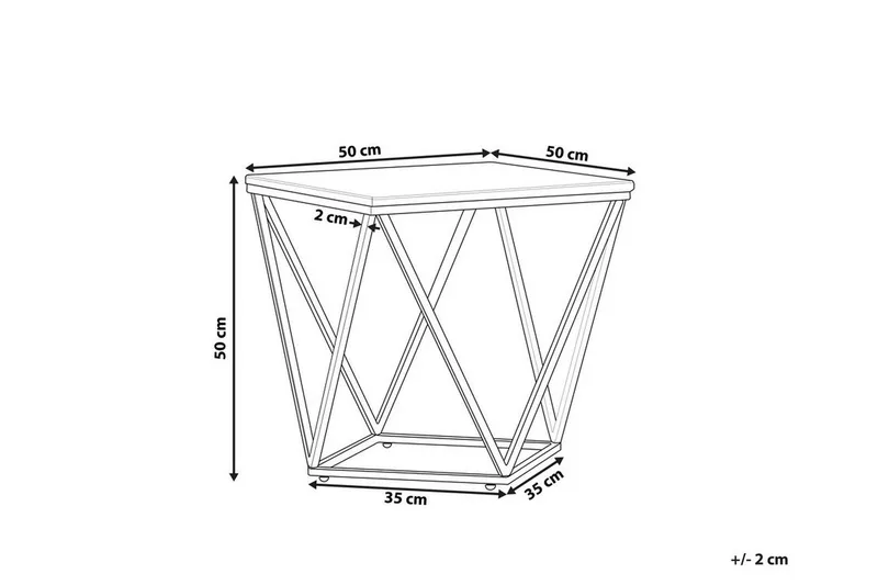 Charmlee Avlastningsbord 50 cm - Hvit / Svart - Møbler - Bord - Avlastningsbord & sidobord - Brettbord og småbord