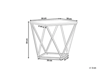 Charmlee Avlastningsbord 50 cm - Hvit / Svart - Møbler - Bord - Avlastningsbord & sidobord - Brettbord og småbord