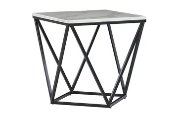 Charmlee Avlastningsbord 50 cm - Hvit / Svart - Møbler - Bord - Avlastningsbord & sidobord - Brettbord og småbord