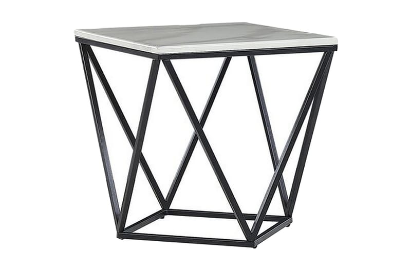 Charmlee Avlastningsbord 50 cm, Hvit / Svart