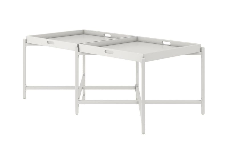 Coco Brettbord 121 cm Hvit - CosmoLiving - Møbler - Bord - Avlastningsbord & sidobord - Brettbord og småbord