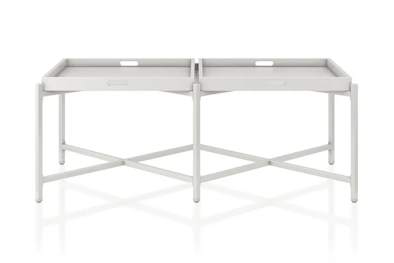 Coco Brettbord 121 cm Hvit - CosmoLiving - Møbler - Bord - Avlastningsbord & sidobord - Brettbord og småbord