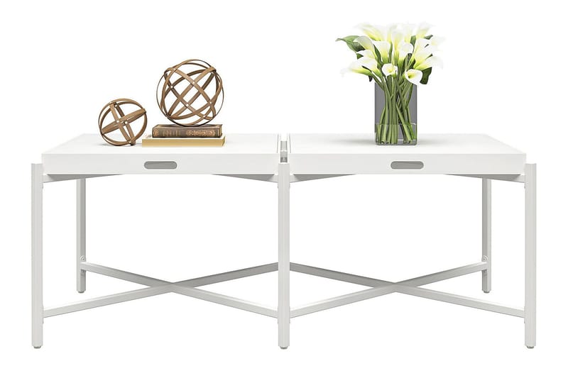 Coco Brettbord 121 cm Hvit - Møbler - Bord - Avlastningsbord & sidobord - Brettbord og småbord