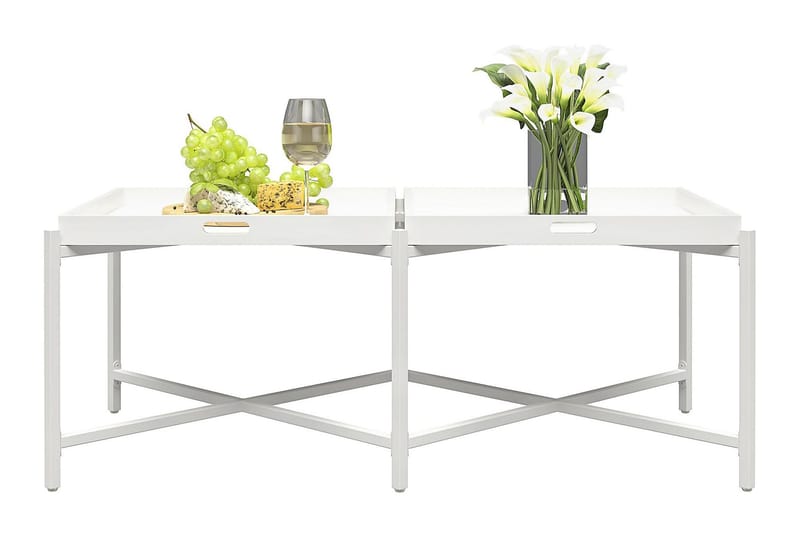 Coco Brettbord 121 cm Hvit - Møbler - Bord - Avlastningsbord & sidobord - Brettbord og småbord