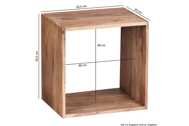 Dellett Avlastningsbord 44 cm - Brun - Møbler - Bord - Avlastningsbord & sidobord - Brettbord og småbord