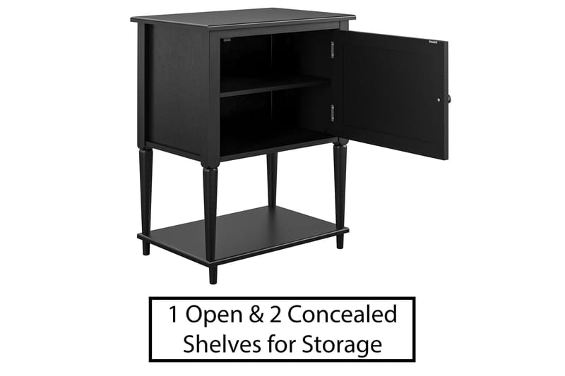 Fairmont Sidebord 56 cm Svart - Dorel Home - Møbler - Bord - Avlastningsbord & sidobord - Brettbord og småbord