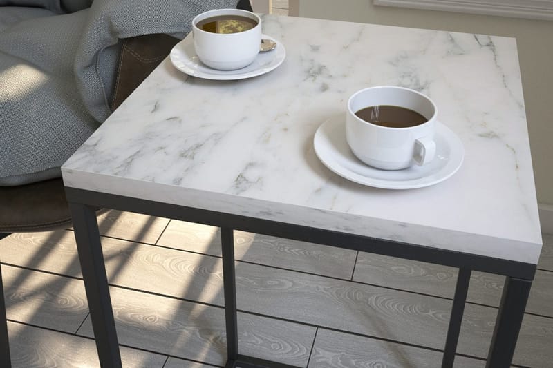 Falan Avlastningsbord 35 cm - Hvit/Svart - Møbler - Bord - Avlastningsbord & sidobord - Brettbord og småbord