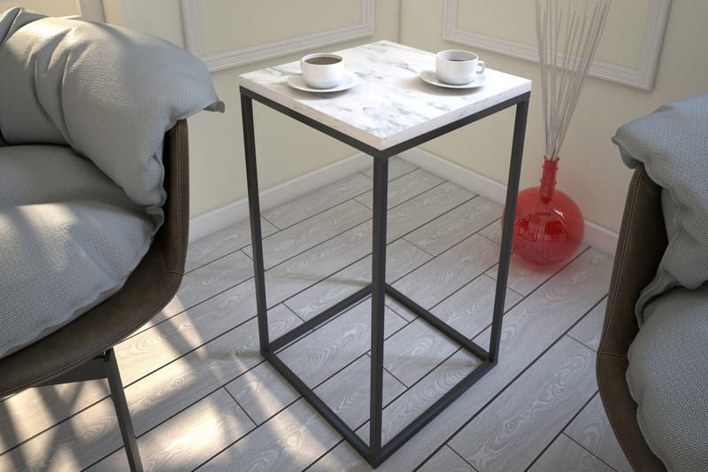 Falan Avlastningsbord 35 cm - Hvit/Svart - Møbler - Bord - Avlastningsbord & sidobord - Brettbord og småbord