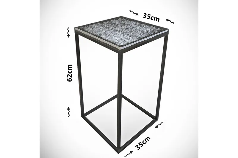 Falan Avlastningsbord 35 cm - Svart/Hvit - Møbler - Bord - Avlastningsbord & sidobord - Brettbord og småbord