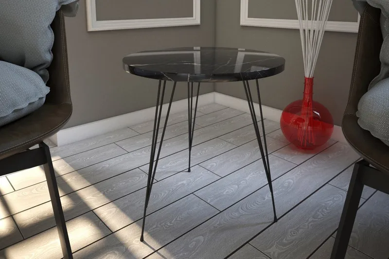 Falan Avlastningsbord 40 cm - Svart/Hvit - Møbler - Bord - Avlastningsbord & sidobord - Brettbord og småbord