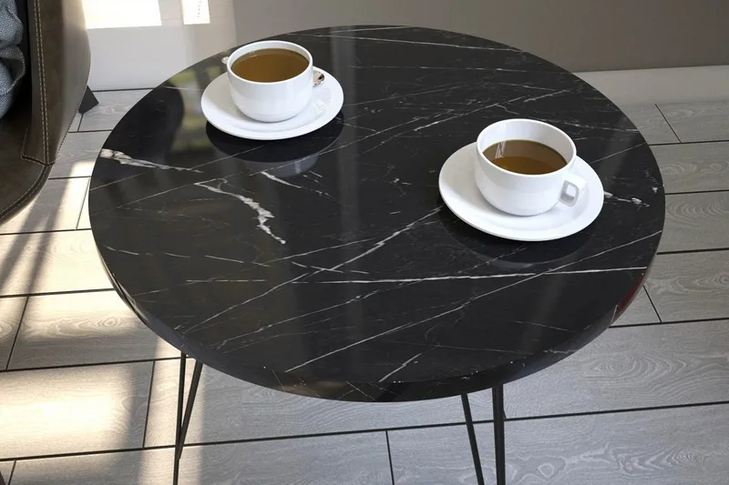 Falan Avlastningsbord 40 cm - Svart/Hvit - Møbler - Bord - Avlastningsbord & sidobord - Brettbord og småbord