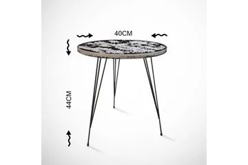 Falan Avlastningsbord 40 cm - Svart/Hvit - Møbler - Bord - Avlastningsbord & sidobord - Brettbord og småbord
