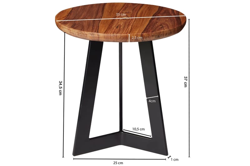 Fissure Avlastningsbord 35 cm - Brun - Møbler - Bord - Avlastningsbord & sidobord - Brettbord og småbord