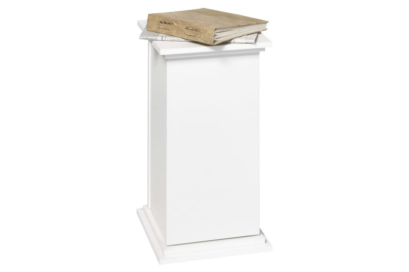 FMD Aksentbord med dør 57,4cm hvit - Lampebord & sidebord - Brettbord og småbord