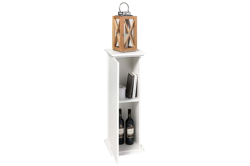 FMD Aksentbord med dør 88,5 cm hvit - Brettbord og småbord - Lampebord & sidebord
