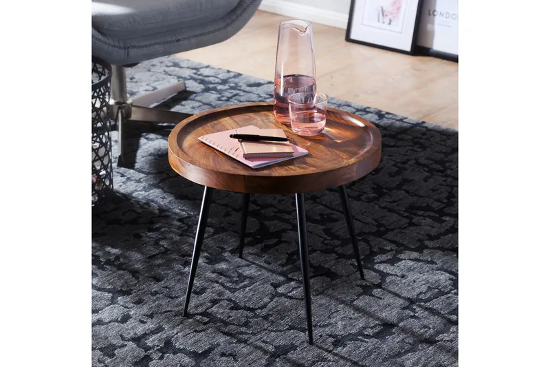 Gallelli Avlastningsbord 46 cm - Brun - Møbler - Bord - Avlastningsbord & sidobord - Brettbord og småbord