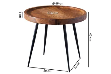Gallelli Avlastningsbord 46 cm - Brun - Møbler - Bord - Avlastningsbord & sidobord - Brettbord og småbord