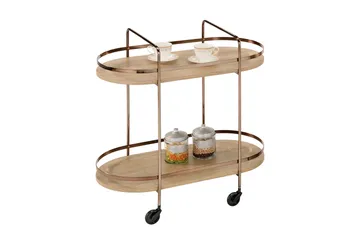 Genova Serveringsbord 80x42x80 cm Lysebrun - Møbler - Bord - Avlastningsbord & sidobord - Brettbord og småbord