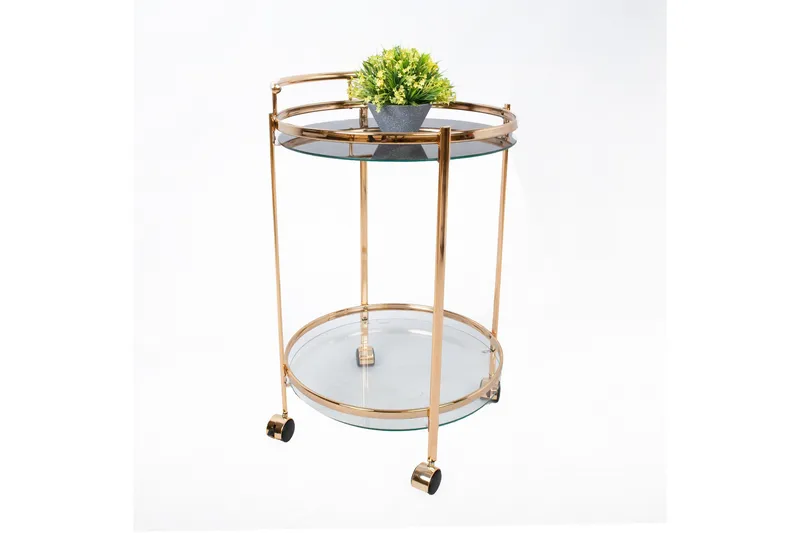 Genova Serveringsbord 80x42x80 cm Lysebrun - Møbler - Bord - Avlastningsbord & sidobord - Brettbord og småbord