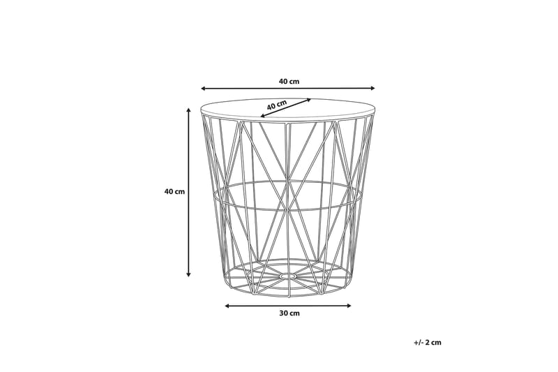 Lanark Avlastningsbord 40 cm - Gull - Møbler - Bord - Avlastningsbord & sidobord - Brettbord og småbord