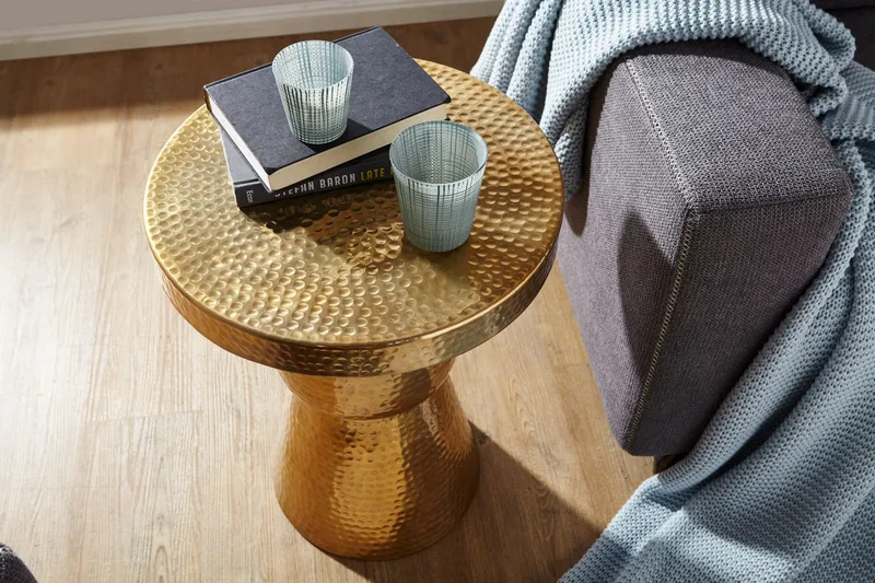 Leshun Avlastningsbord 43 cm - Gull - Møbler - Bord - Avlastningsbord & sidobord - Brettbord og småbord