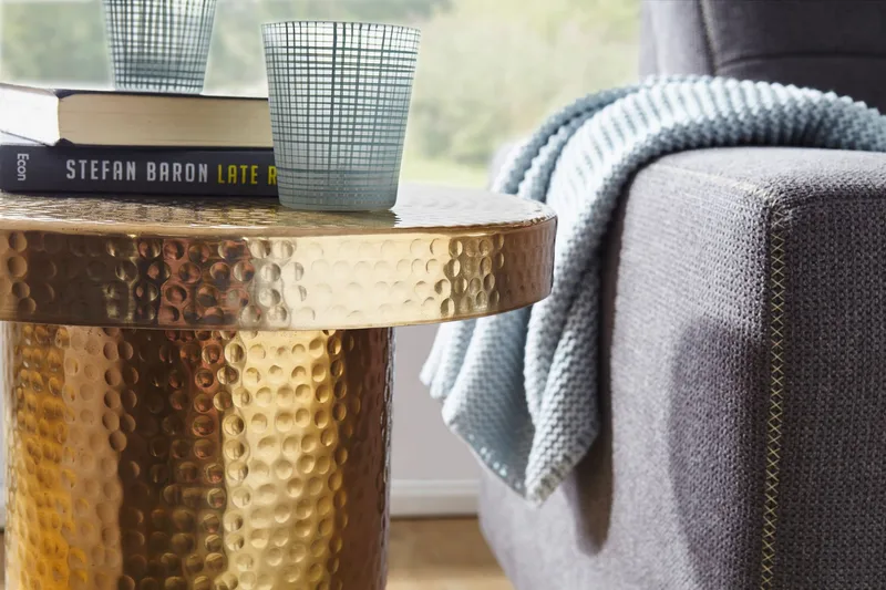 Leshun Avlastningsbord 43 cm - Gull - Møbler - Bord - Avlastningsbord & sidobord - Brettbord og småbord