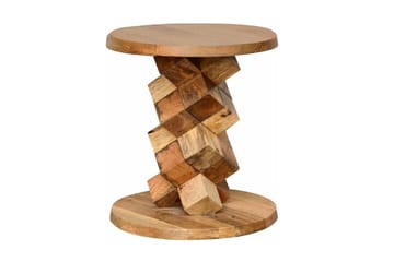 Lithia Sidebord 40 cm Rundt - Brun - Møbler - Bord - Avlastningsbord & sidobord - Brettbord og småbord