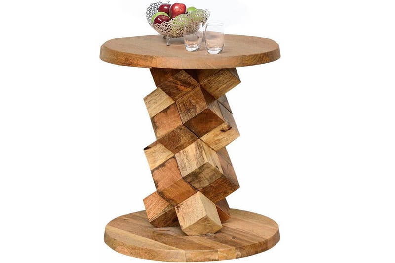 Lithia Sidebord 40 cm Rundt - Brun - Møbler - Bord - Avlastningsbord & sidobord - Brettbord og småbord