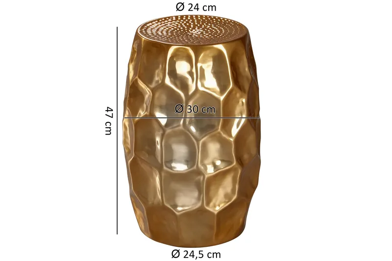 Lueken Avlastningsbord 30 cm - Gull - Møbler - Bord - Avlastningsbord & sidobord - Brettbord og småbord