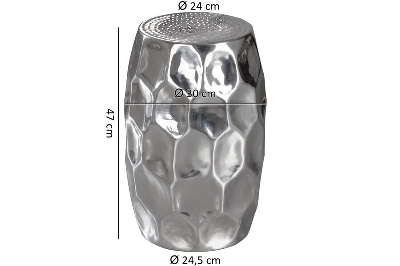 Lueken Avlastningsbord 30 cm - Sølv - Møbler - Bord - Avlastningsbord & sidobord - Brettbord og småbord