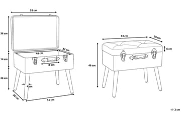 Mallard Avlastningsbord 52 cm - Beige - Møbler - Bord - Avlastningsbord & sidobord - Brettbord og småbord