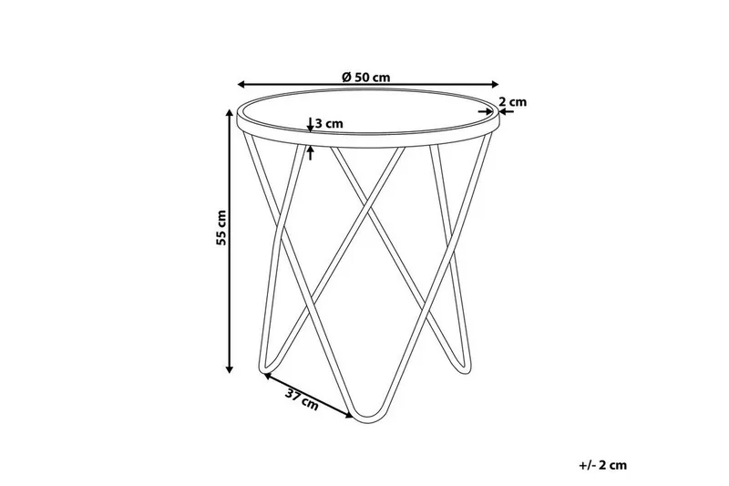Meerah Sidebord - Hvit - Møbler - Bord - Avlastningsbord & sidobord - Brettbord og småbord