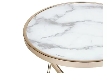 Meerah Sidebord Marmoreffekt - Hvit - Møbler - Bord - Avlastningsbord & sidobord - Brettbord og småbord