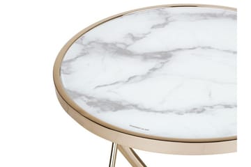 Meerah Sidebord Marmoreffekt - Hvit - Møbler - Bord - Avlastningsbord & sidobord - Brettbord og småbord