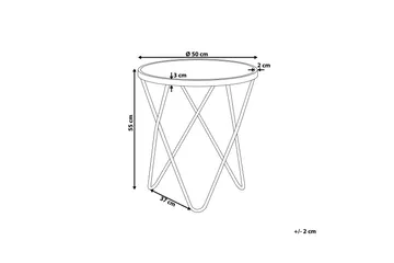 Meerah Sidebord Marmoreffekt - Hvit - Møbler - Bord - Avlastningsbord & sidobord - Brettbord og småbord