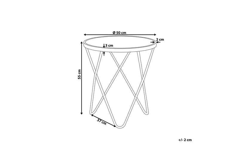 Meerah Sidebord Marmoreffekt - Hvit - Møbler - Bord - Avlastningsbord & sidobord - Brettbord og småbord