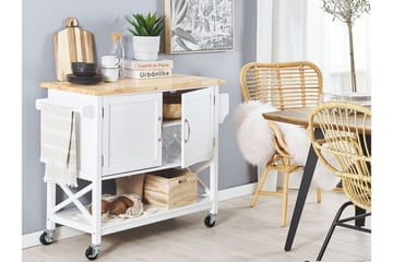 Melesse Serveringsvogn 102 cm - Hvit - Møbler - Bord - Avlastningsbord & sidobord - Brettbord og småbord