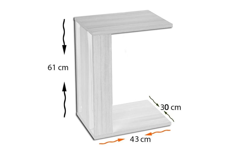 Mellberg Sidebord - Hvit - Møbler - Bord - Avlastningsbord & sidobord - Brettbord og småbord