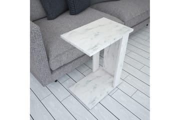 Mellberg Sidebord - Hvit/Marmor - Møbler - Bord - Avlastningsbord & sidobord - Brettbord og småbord
