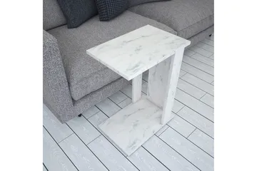 Mellberg Sidebord - Hvit/Marmor - Møbler - Bord - Avlastningsbord & sidobord - Brettbord og småbord
