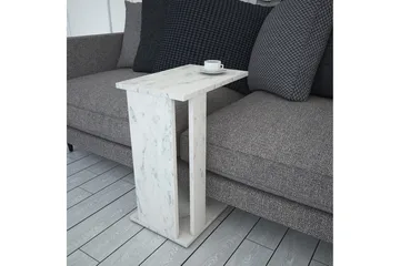 Mellberg Sidebord - Hvit/Marmor - Møbler - Bord - Avlastningsbord & sidobord - Brettbord og småbord