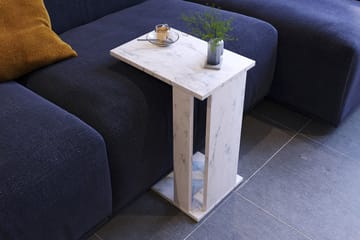 Mellberg Sidebord - Hvit/Marmor - Møbler - Bord - Avlastningsbord & sidobord - Brettbord og småbord