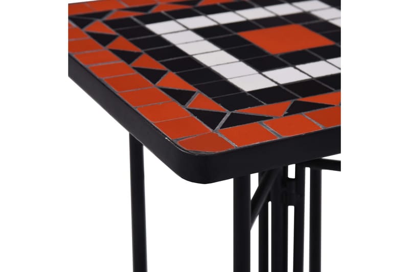 Mosaikksidebord terrakotta og hvit keramikk - Brun - Lampebord & sidebord - Brettbord og småbord