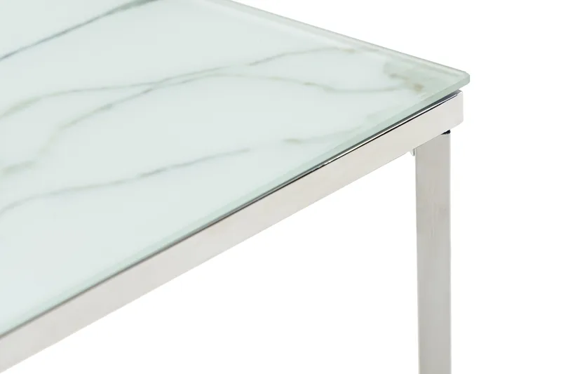 Nelly Sidebord 45 cm - Hvit/Krom - Møbler - Bord - Avlastningsbord & sidobord - Brettbord og småbord