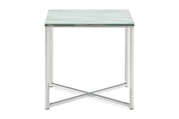 Nelly Sidebord 45 cm - Hvit/Krom - Møbler - Bord - Avlastningsbord & sidobord - Brettbord og småbord