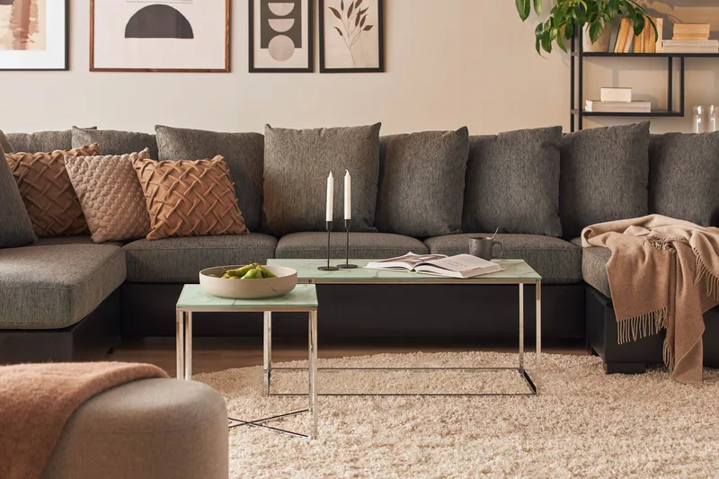 Nelly Sidebord 45 cm - Hvit/Krom - Møbler - Bord - Avlastningsbord & sidobord - Brettbord og småbord