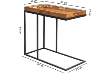 Raistlin Avlastningsbord 69 cm - Brun - Møbler - Bord - Avlastningsbord & sidobord - Brettbord og småbord
