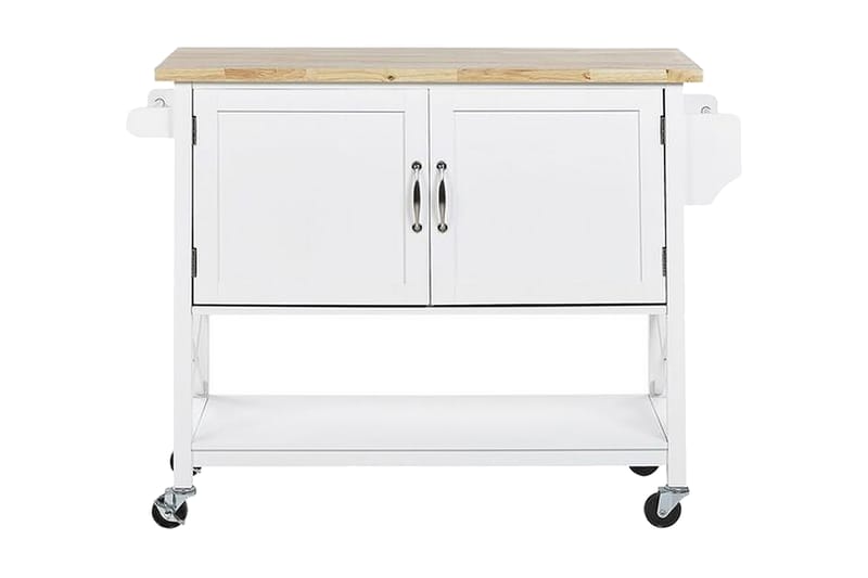 Serveringsvogn Geveze 102 cm - Hvit - Lampebord & sidebord - Brettbord og småbord