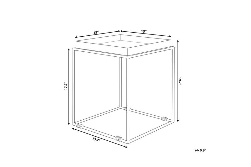 Settbord Sa|On 40 Cm - Grå - Lampebord & sidebord - Brettbord og småbord